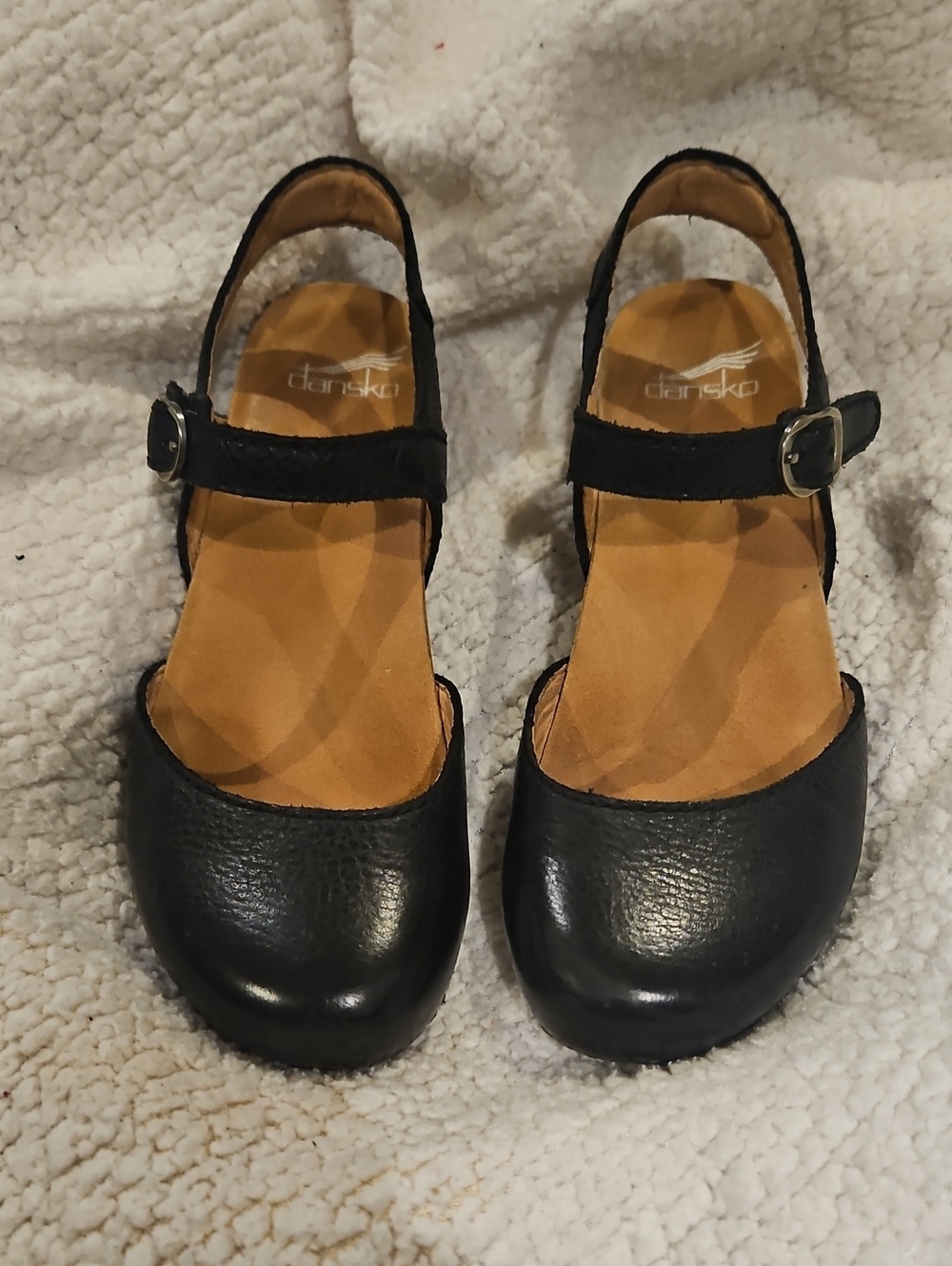 Dansko Black Milled Burnished Mary Jane- Tiffani